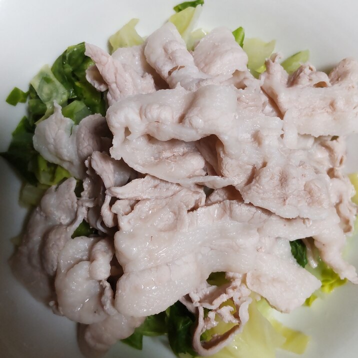 キャベツと豚肉ぽん酢がけ